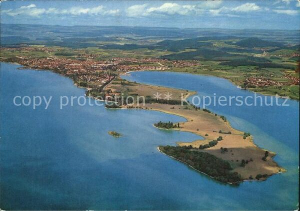 Radolfzell Bodensee Fliegeraufnahme Halbinsel Mettnau