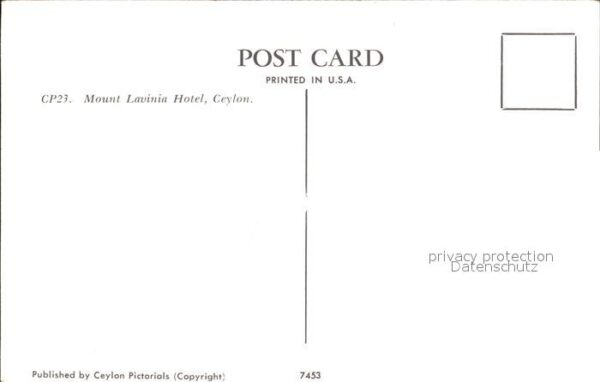 Ceylon Sri Lanka Mount lavinia Hotel – Bild 2