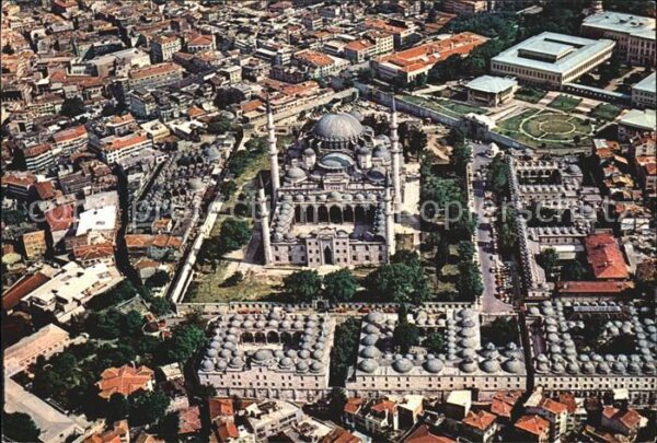 Istanbul Constantinopel Ucaktan Suleymaniye Camiinin Görünümü F