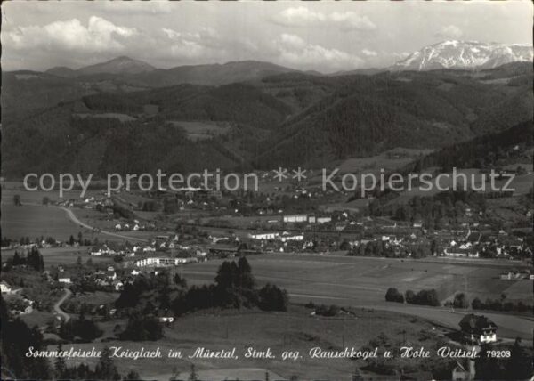 Krieglach Steiermark im Mürztal mit Rauschkogel und Hohe Vei