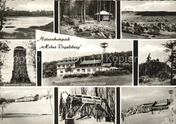 Hoher Vogelsberg forellenteich Niddaquelle Bismarckturm