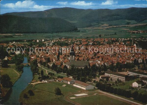 Bad Sooden-Allendorf mit Werra Fliegeraufnahme