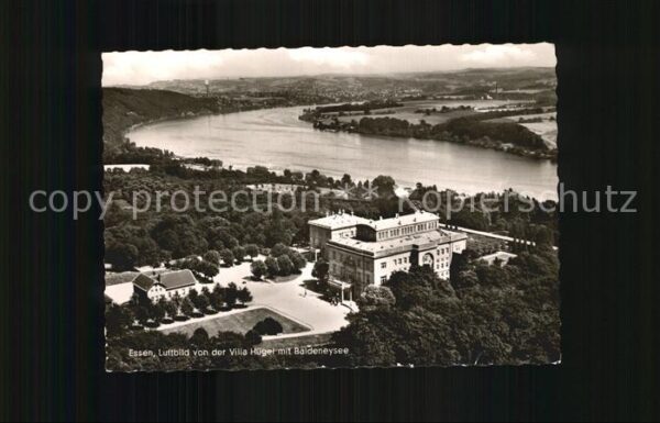 Essen Ruhr Villa Hügel mit Baldeneysee Fliegeraufn