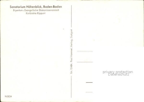 Baden-Baden Sanatorium Höhenblick – Bild 2