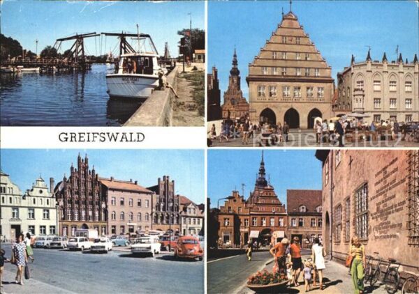 Greifswald Wiecker Brücke Rathaus PdF Markt