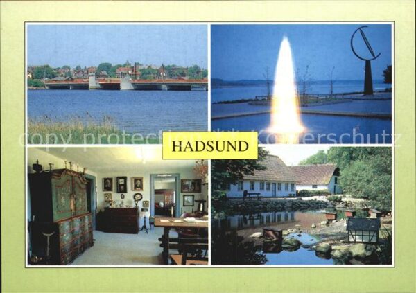 Hadsund Teilansicht Fontäne Bauernstube Garten