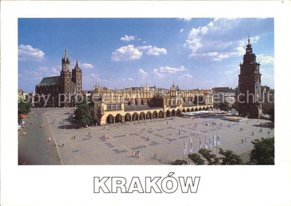 Krakow Krakau Hauptmarkt Marienkirche Tuchhallen Rath