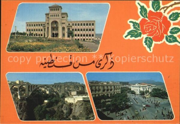 Constantine Algerien Hotel Brücke Strassenpartie