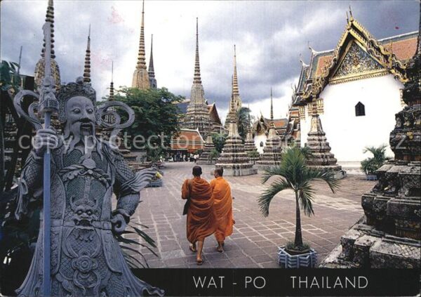 Bangkok Scene of the inner courtyard of Wat Po
