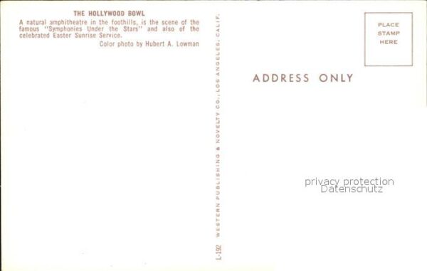 Hollywood California Hollywood Bowl Amphitheatre Foothills – Bild 2
