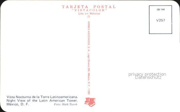 Mexico Torre Latinoamericana Nachtaufnahme – Bild 2
