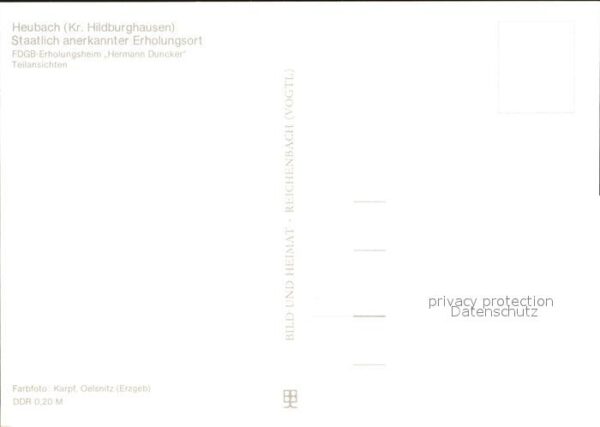 Heubach Thueringen FDGB Erholungsheim Hermann Duncker – Bild 2