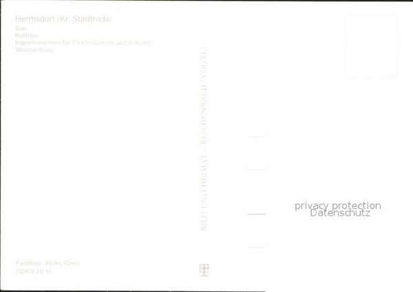 Hermsdorf Thueringen Bad Rathaus Ingenieurschule Waldsiedlun – Bild 2