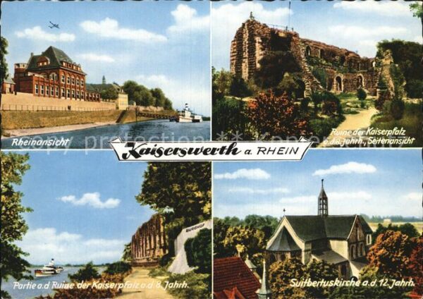 Kaiserswerth Ruine Kaiserpfalz  Partie an der Ruine