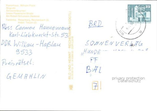 Zwickau Sachsen Pionierhaus Wilhelm Pieck Ringcafe Schw – Bild 2