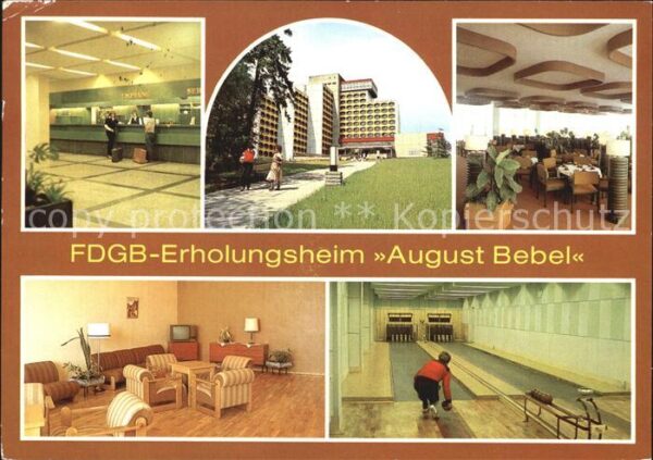 Friedrichroda FDGB Erholungsheim August Bebel Empfang