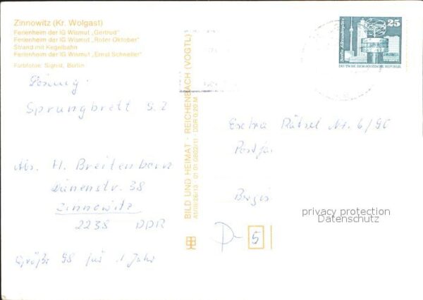Zinnowitz Ostseebad Ferienheim IG Wismut Gertrud Roter Okto – Bild 2