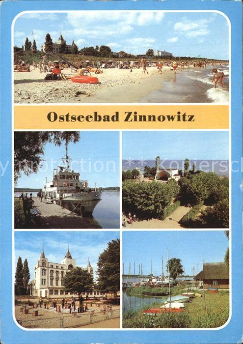 Zinnowitz Ostseebad Strand MS Seeschwalbe Konzertpavillon H