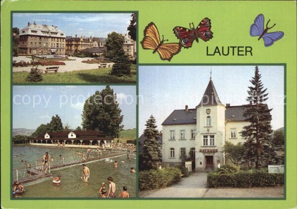 Lauter Schwarzenberg Erzgebirge Markt Freibad Rathaus