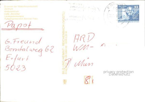 Rieth Erfurt Brunnen Völkerfreundschaft Zentrum Ambu – Bild 2
