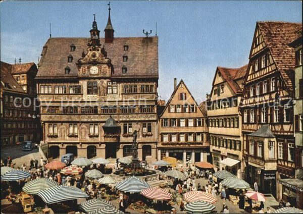 Tuebingen Marktplatz Rathaus