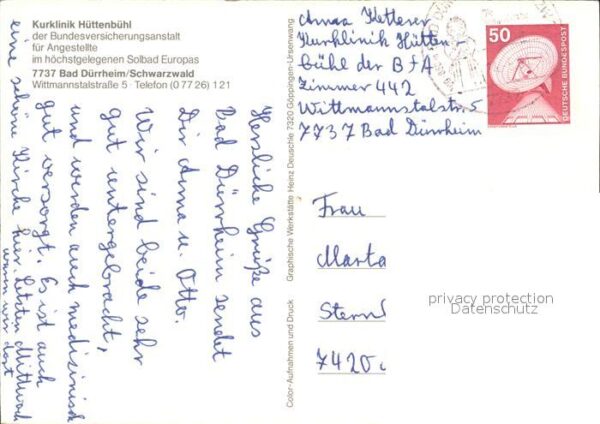 Bad Duerrheim Kurklinik Hüttenbühl – Bild 2