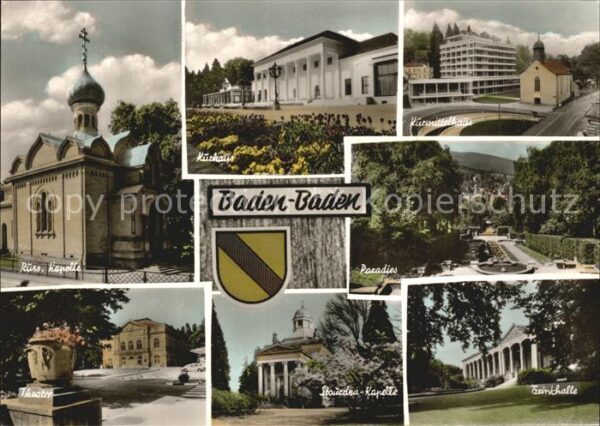 Baden-Baden Paradies Trinkhalle Theater Kapelle Kur