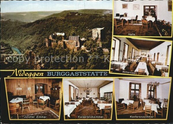 Nideggen Eifel Burggaststätte Rittersaal Halle Jüliche