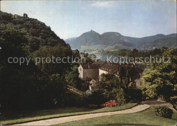 Rolandseck Blick auf Rolandsbogen Siegengebirge