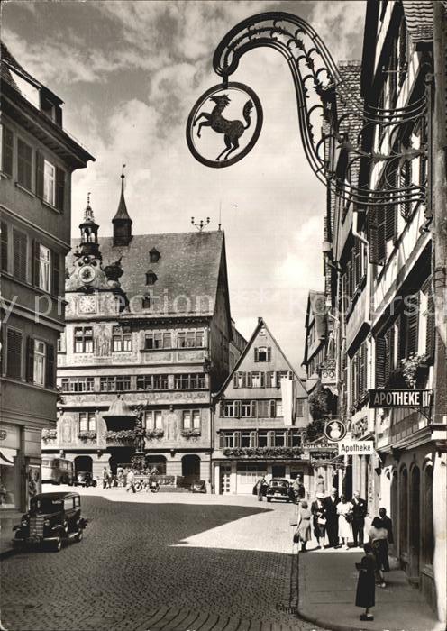 Tuebingen Universitätsstadt Marktplatz Rathaus