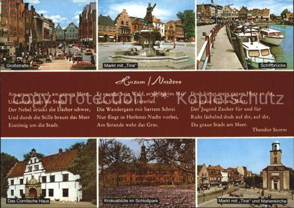 Husum Nordfriesland Großstraße Markt mit Tina Schiffbrücke