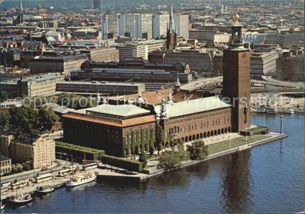 Stockholm Fliegeraufnahme Stadshurset Town-Hall