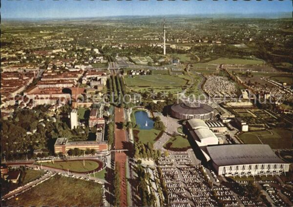 Dortmund Fliegeraufnahme mit Westfalenhalle und