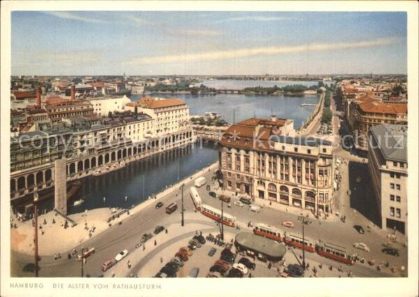Hamburg Alster vom Rathausturm