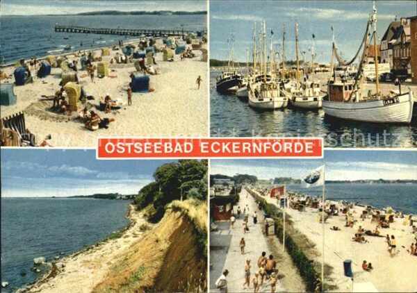 Eckernfoerde Strand Hafen Steilküste
