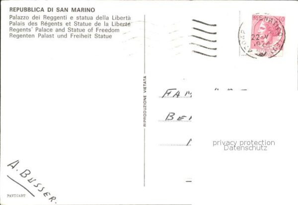 San Marino Repubblica Palazzo de Reggenti e Statua dell Liber – Bild 2