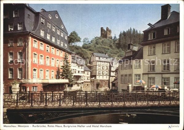 Monschau Rurbrücke Rotes Haus Burgruine Haller H