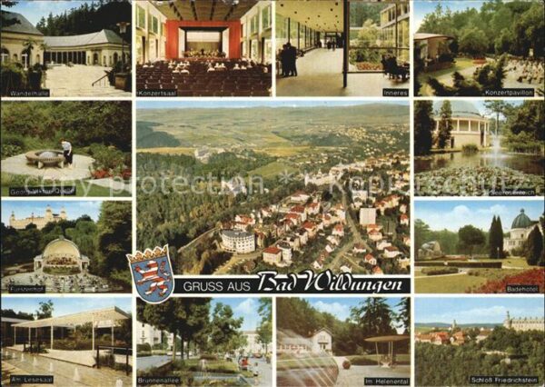 Bad Wildungen Fliegeraufnahme Badehotel Konzertpavill