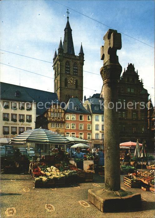 Trier Marktkreuz Hauptmarkt St. Gangolf-Kirch
