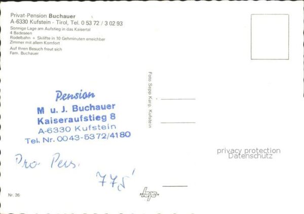 Kufstein Tirol Gästehaus Bucherau – Bild 2