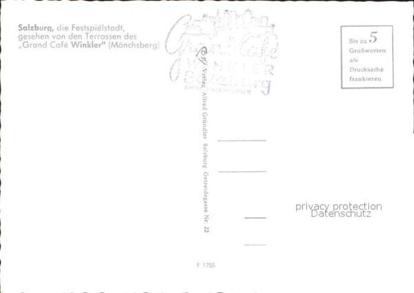 Salzburg Oesterreich Terrassen Grand Cafe Winkler – Bild 2