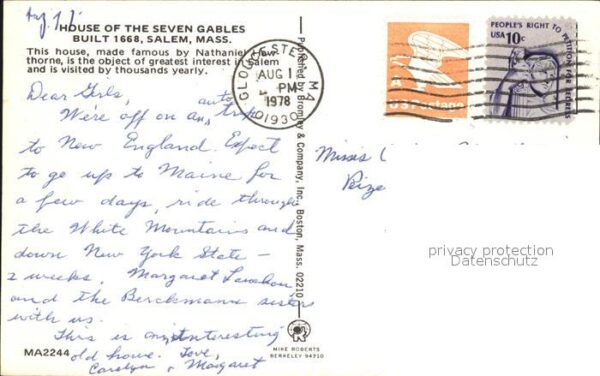 Salem Massachusetts House of the Seven Gables – Bild 2