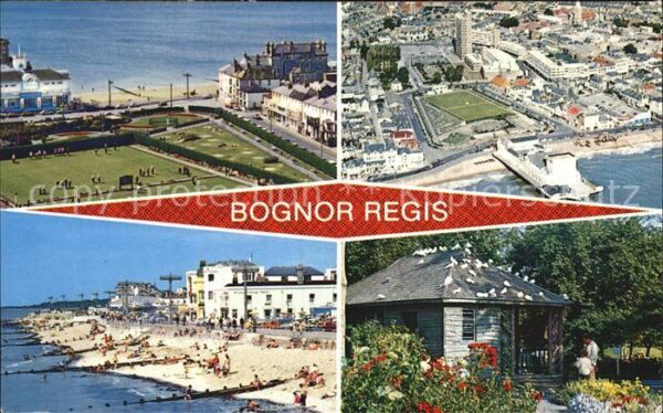 Bognor Regis Fliegeraufnahme Strand Park Hütte