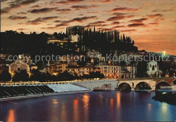 Verona Veneto Castel S Pietro e Ponte Pietra