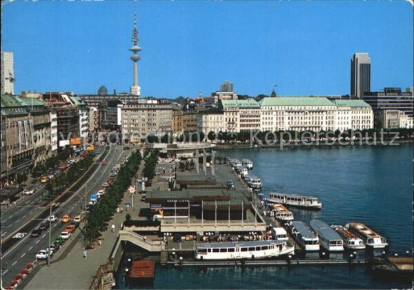 Hamburg Jungfernstieg mit Verkehrspavillon