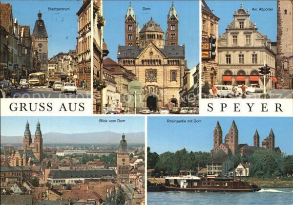 Speyer Rhein Stadtzentrum Dom Altpörtel Domblick Rhe