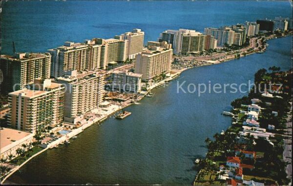 Miami Beach Ocen Front hotels along Indian Creek Ai