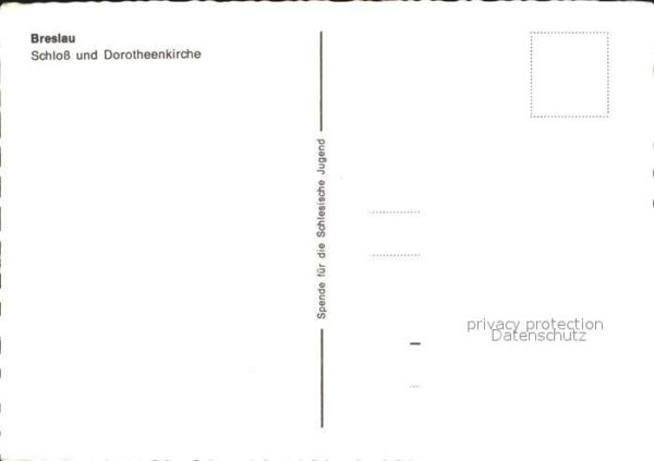 Breslau Niederschlesien Schloss und Doretheenkirche Zeichnung – Bild 2