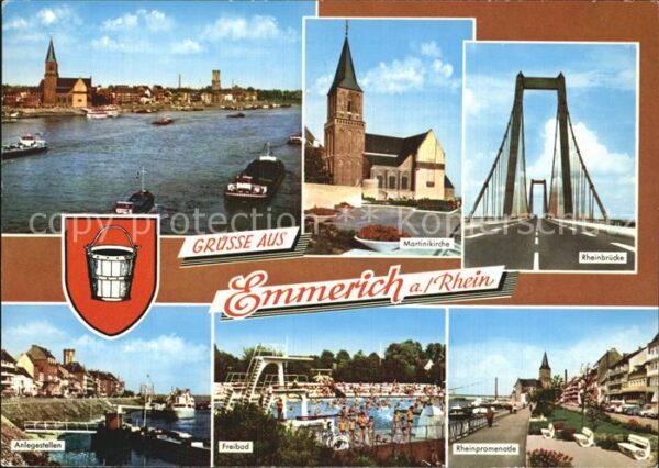 Emmerich Rhein Martinikirche Rheinbrücke Anlegestellen