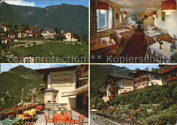 Dorf Tirol Teilansicht Pension Garni Herzgütl Gast